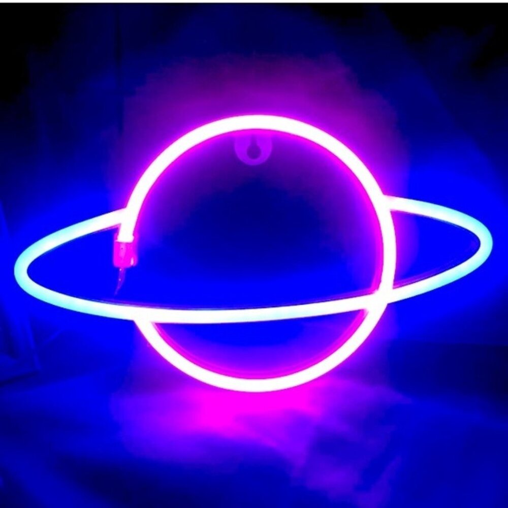 Outer Space Planet Universe Neon Light Room Decor